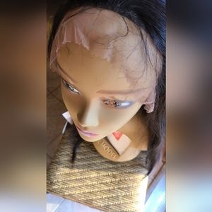 30" freepart 13x3 human hair straight wig...